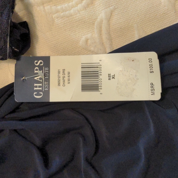 🆕Chaps XL DRESS NAVY WITH LACE - Picture 5 of 6